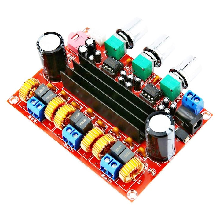 Amplificator audio stereo 50W+50W 100W 2.1 canale 3.5mm audio input cu 3 pini OUYLAF