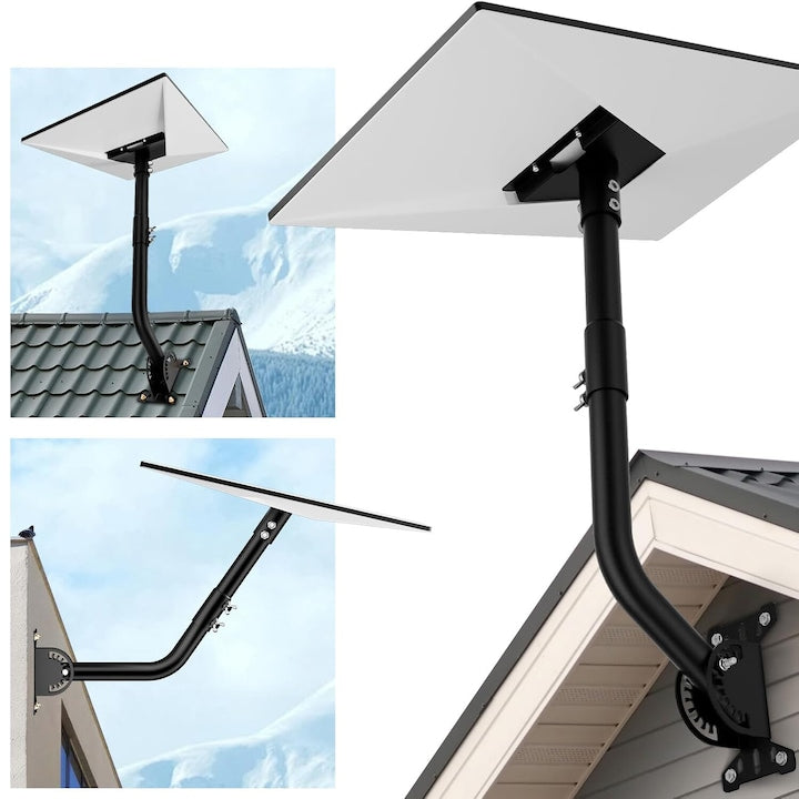 Starlink Gen 3 Mount Bedee Adjustable Starlink Mounting Kit Compatible with Gen 3 Adapter and Mast for Starlink Gen 3 Pipe Wall Mount Roof Mount for Starlink Standard Satellite Kit