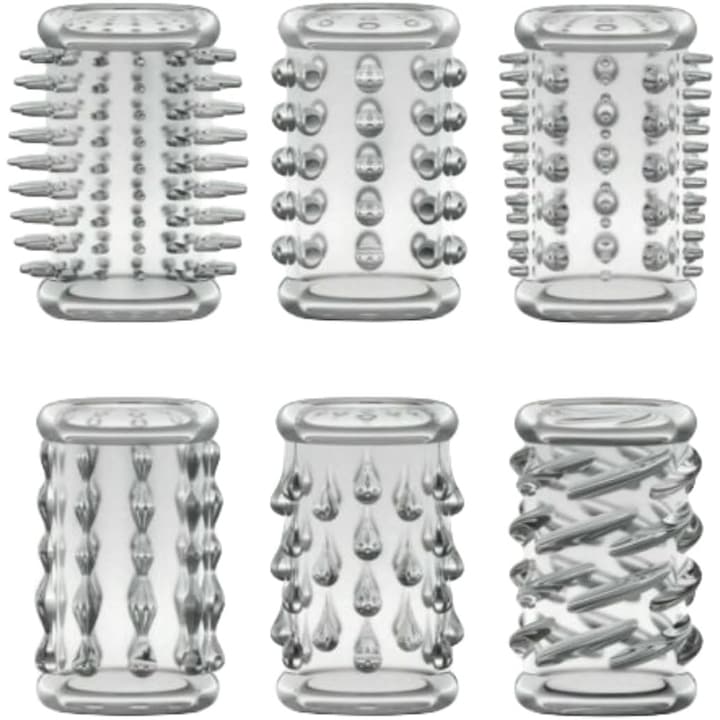 Set 6 masoane extensie penis Transparent