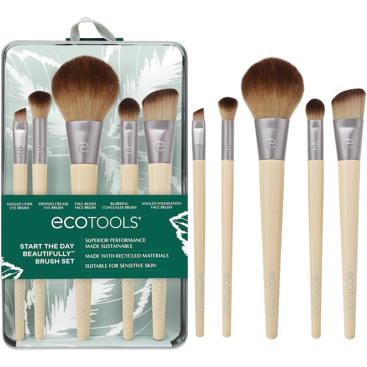 Set pensule Eco Tools START THE DAY BEAUTIFUL KIT 5 bucati
