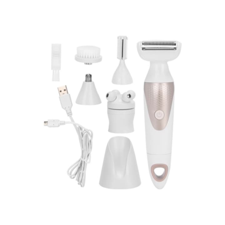 Epilator electric 5-in-1 pentru sprancene nas si fata multicolor