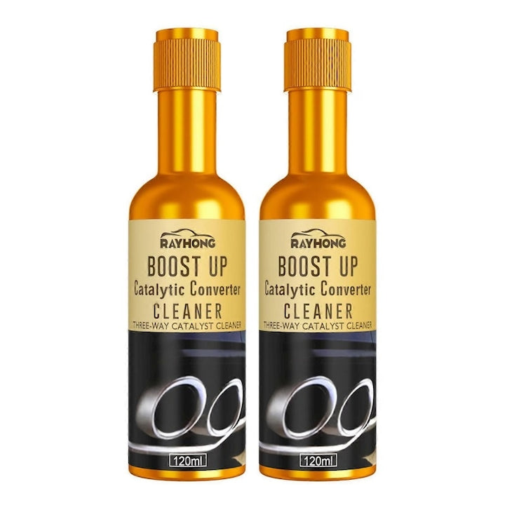 Aditiv auto curatator pentru convertizor catalitic cu trei cai indepartator de depuneri de carbon pentru motoare pe benzina si diesel 120 ml pachet de 2 sticle