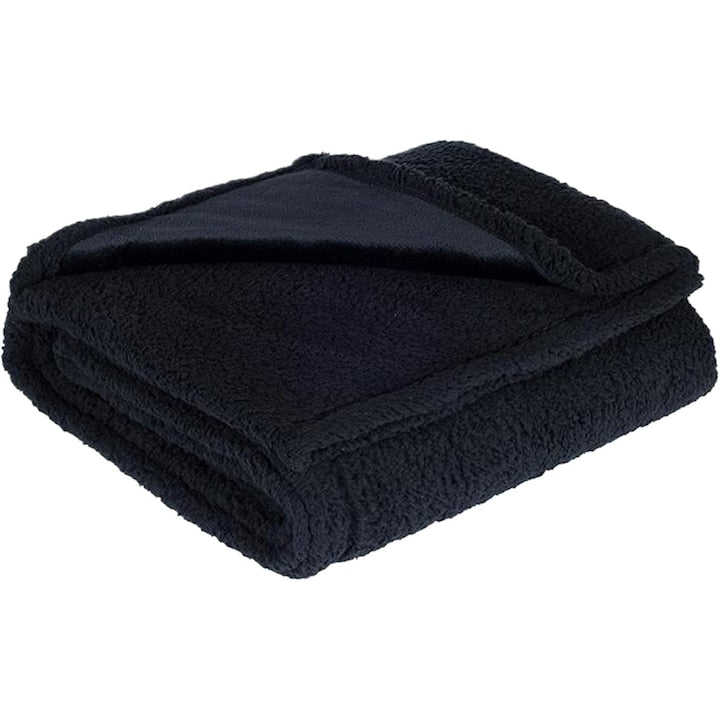 Waterproof Blanket for Couples, 100x145cm, Soft and Comfortable, Reusable, Black