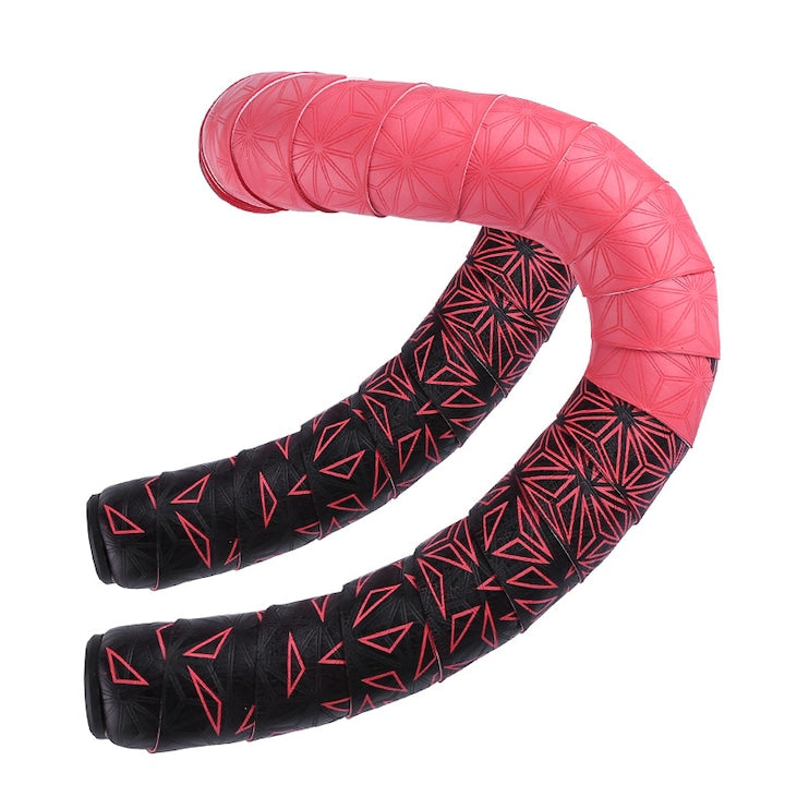 Set 2 benzi ghidon bicicleta Banda pentru ghidon Cu 2 capace de ghidon Antialunecare si rezistent la socuri Usor de utilizat 2320×30 mm. rosu negru