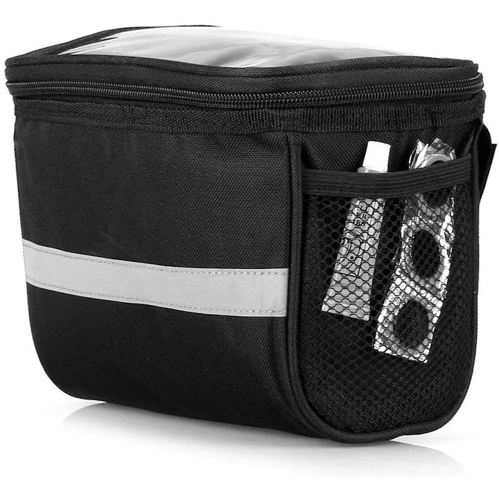 Geanta pentru ghidon bicicleta izoterma transparenta 30x15x20cm