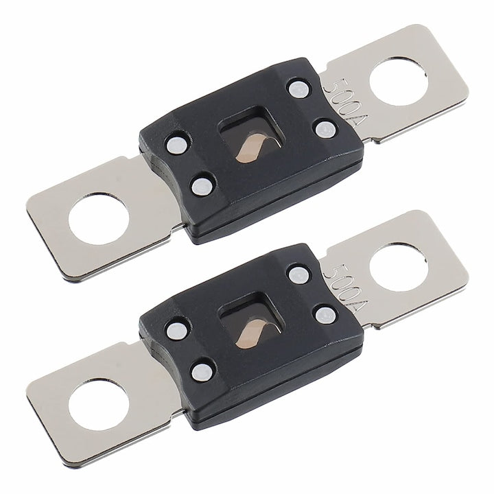 Set 2 Fuzibile Mega 500A pentru automobile camioane utilaje agricole negru/argintiu 68.85x19.2x10mm