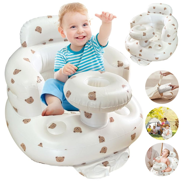 Scaun Gonflabil Pentru Bebelusi CHOOLY Design Bionic 50x35x53cm Multicolor