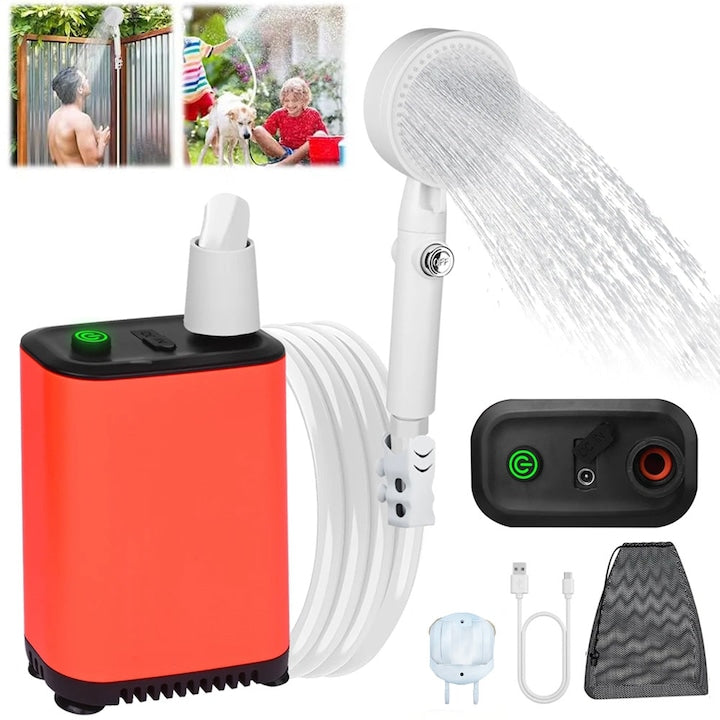 Dus Portabil De Camping Pompa De Dus De Camping Reincarcabila De 2600mAh 3 Moduri De Pulverizare Cu Cap De Dus Kit De Dus Exterior Pentru Plaja Animale De Companie Calatorii Masina