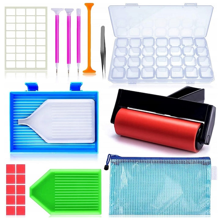 Diamond Painting Kit 28 Compartments Multicolored