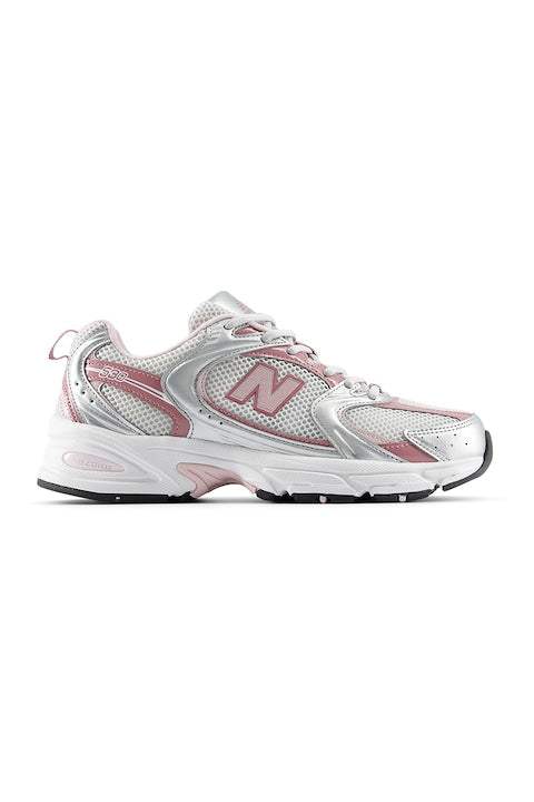New Balance - Pantofi sport 530 cu garnituri din piele intoarsa Gri/Roz prafuit/Argintiu 12 rate cu 0% dobândă