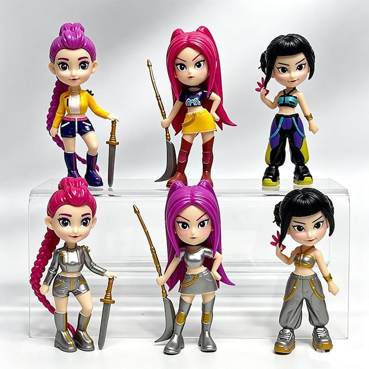 Set figurine K-pop Witch Hunters ZOUN 6 piese 12 cm culori asortate