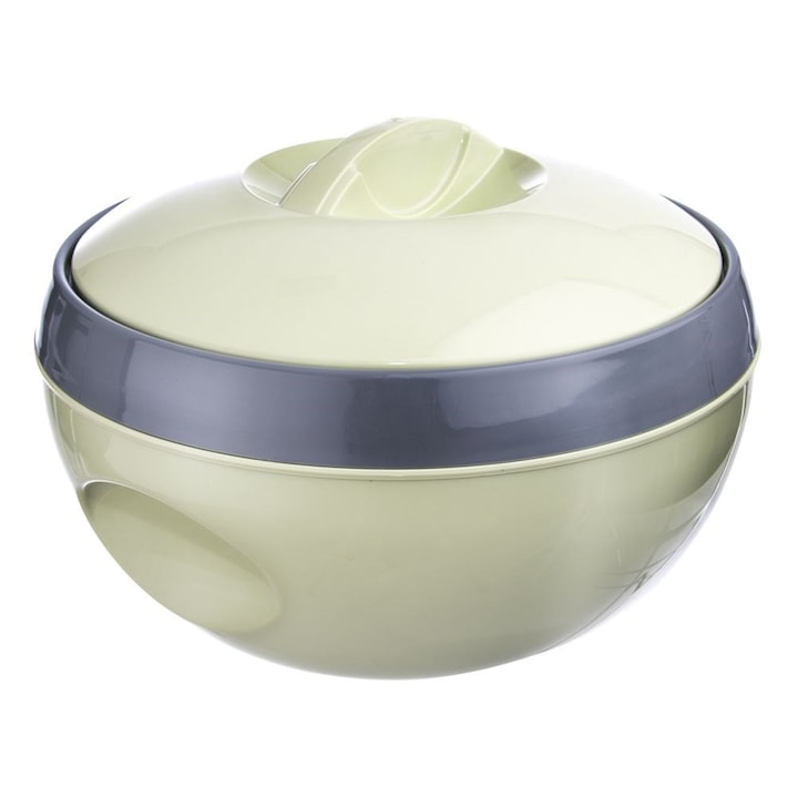 Termos De Pranz Orion Venus 3.5 L 25x17 cm Fabricat Din Plastic Si Otel Inoxidabil Mentine Caldura Pana La Doua Ore Inchidere Usoara Si Manere Pentru Transport Materiale De Inalta Calitate Verde/Gri