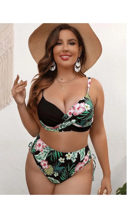 OEM - Costum de baie marimi mari push up Negru 12 rate cu 0% dobândă