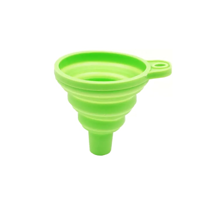 Palnie Saiko pliabila pentru bucatarie confectionata din silicon rezistent la temperatura ridicata maner inclus diametru 63 mm culoare verde
