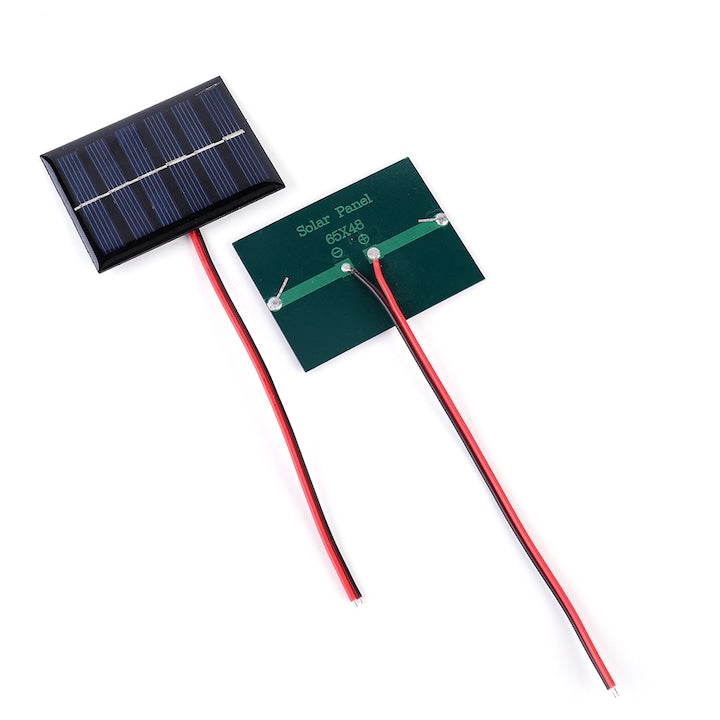 Panou solar 1W 3V set 2 buc 65x48mm cu cablu