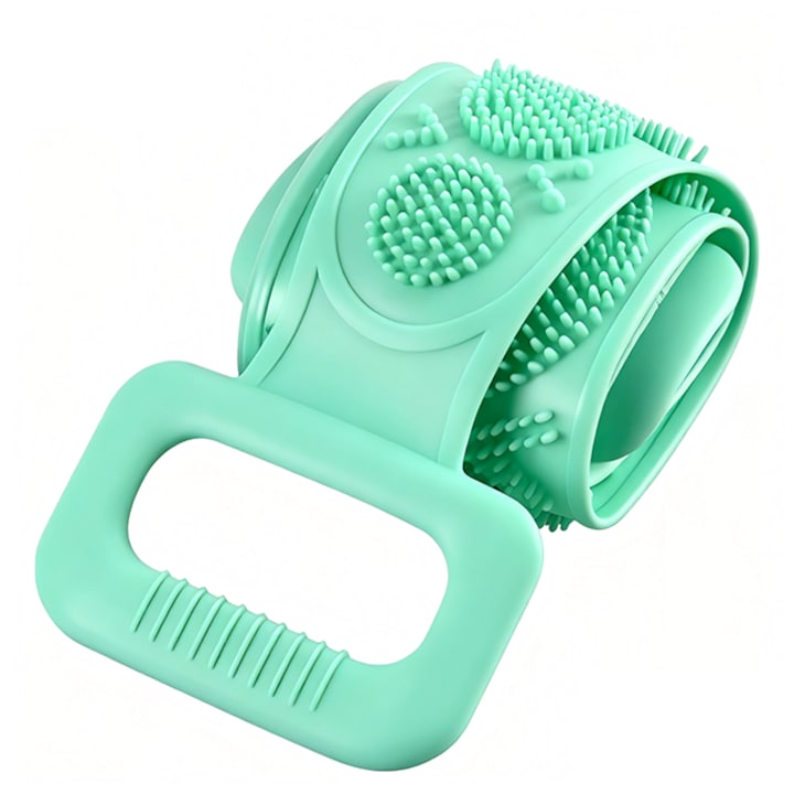 Perie de baie din silicon Spa pentru spate Masaj si relaxare Verde 7 cm