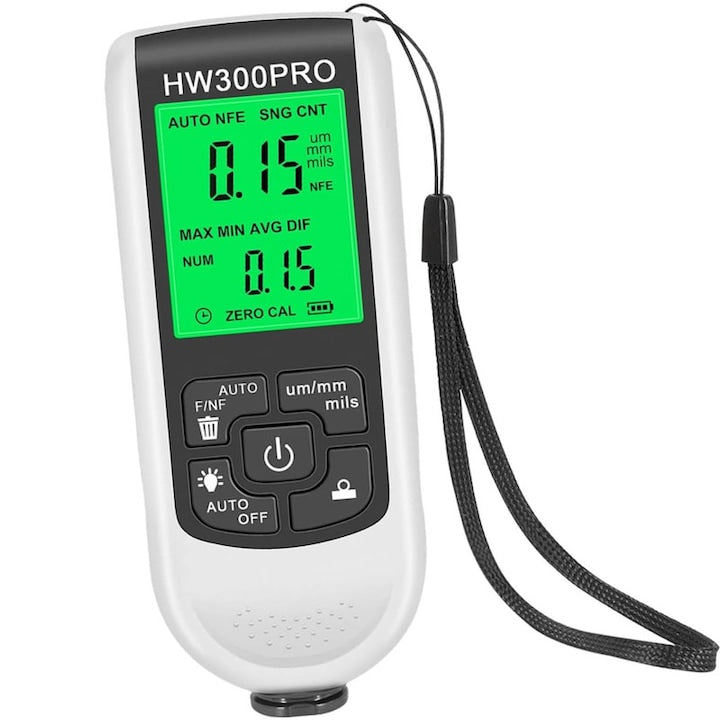 Tester profesional masurare vopsea echipamente auto ABS Alb