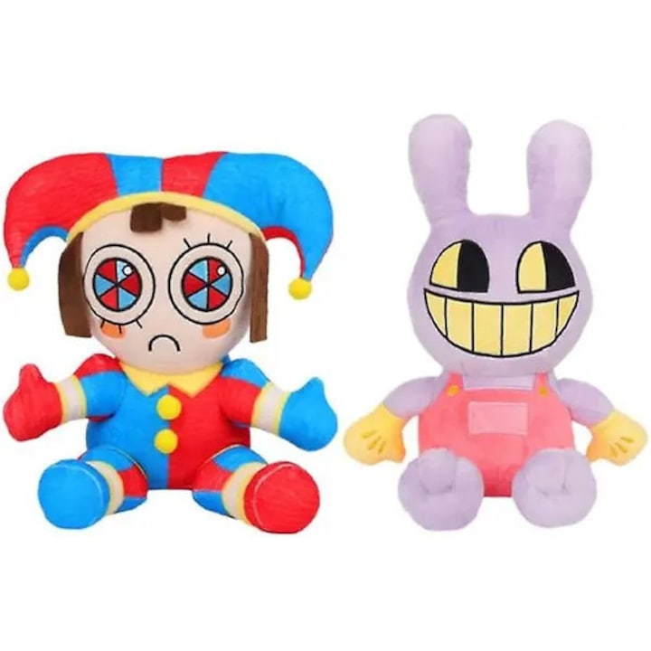Set 2 plusuri The Amazing Digital Circus personaje Pomni si Jax 25 cm multicolor