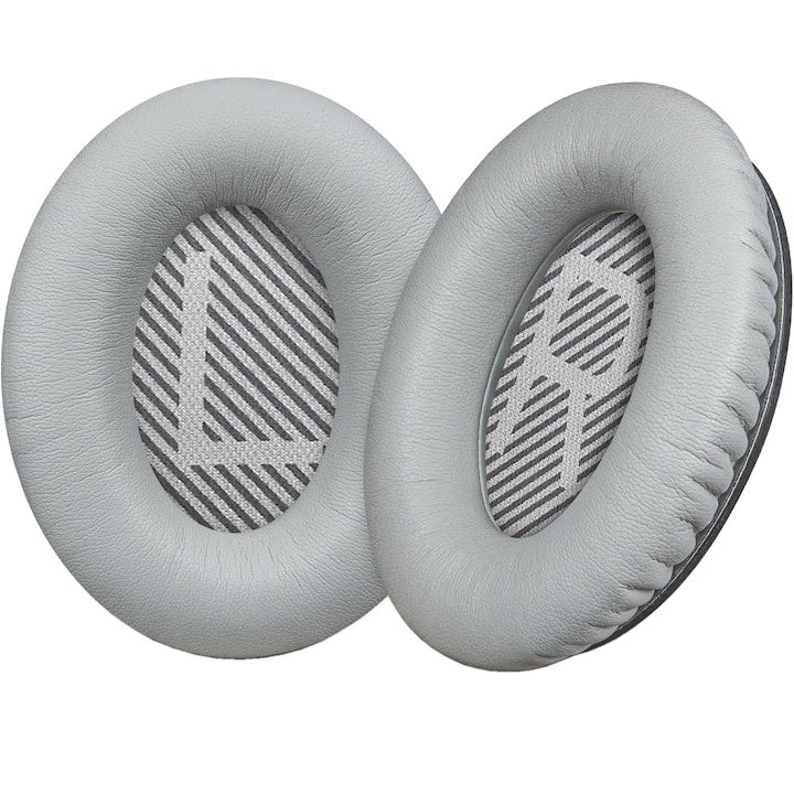 Set 2 bureti pentru casti Bose QuietComfort 35 35 II QC35 QC35 II Over-Ear Spuma cu memorie Piele moale Argintiu