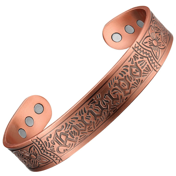 XTERRA - Magnetic bracelet pure copper 99.99% Model VS562 190x15x2 mm standard width 6 magnets energy balance joint pain therapy