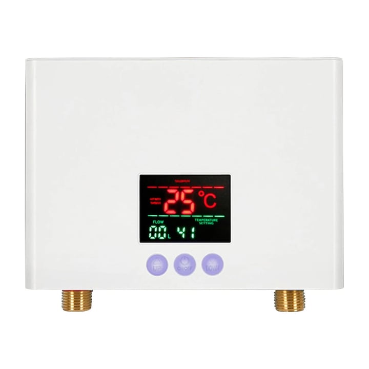 YANYXR Instant Electric Water Heater 3000W White 21x15x5.5cm with Remote Control