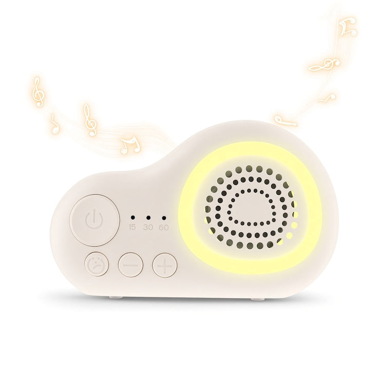 Dispozitiv Sunete Albe Portabil Pentru Bebelusi 20 Sunete Lampa de Veghe 3 Culori Timer Baterie 800mAh Type-C White Noise Alb