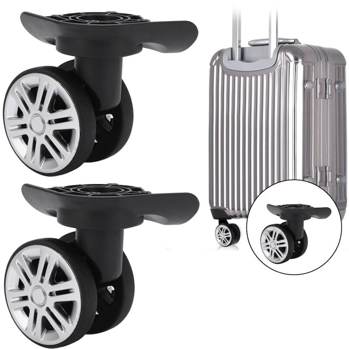 Roti silentioase pentru valiza set dublu rand 6cm PP si PET