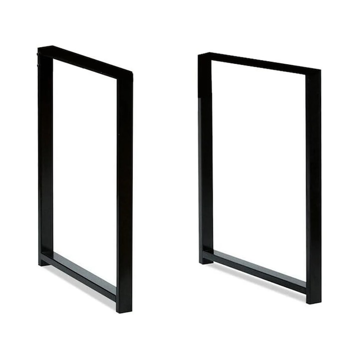 YANYXR BCS3168764 Rectangular Metal Table Legs, Black, Set of 2