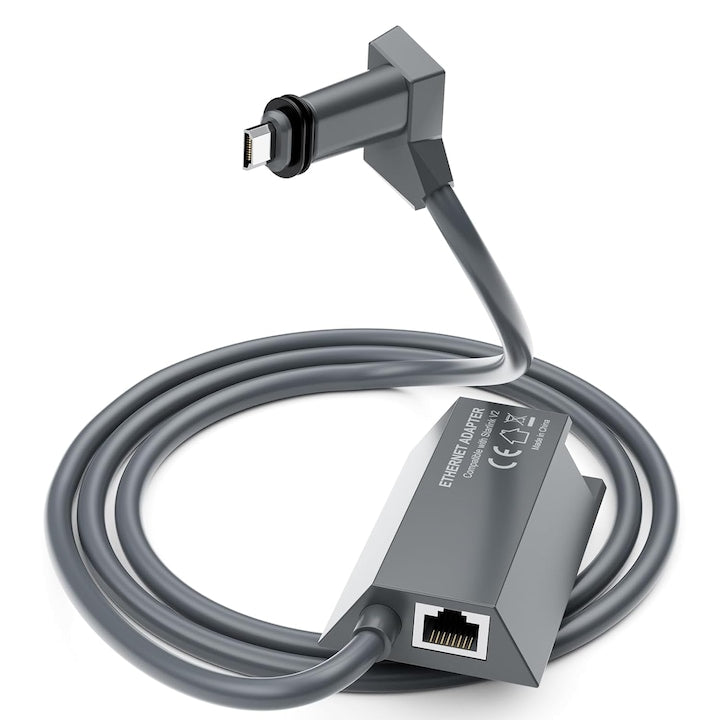 Adaptor Ethernet PsAyl compatibil Starlink V2 RJ45 1200 Mbps Plug-and-play Gri