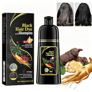 Hair dyeing shampoo suitable for dyeing black hair, covers gray hair, three-in-one, natural plant ingredients, 100 ml