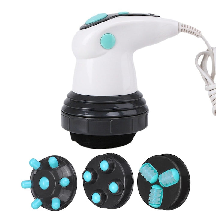 Professional Anti-Cellulite Massager SINBINTA, with 4 Massage Heads, Infrared Heating, Variable Speed, Muscle Relaxation, for Neck, Back, Shoulders, Legs, ABS Plastic, 16x15x10cm, White