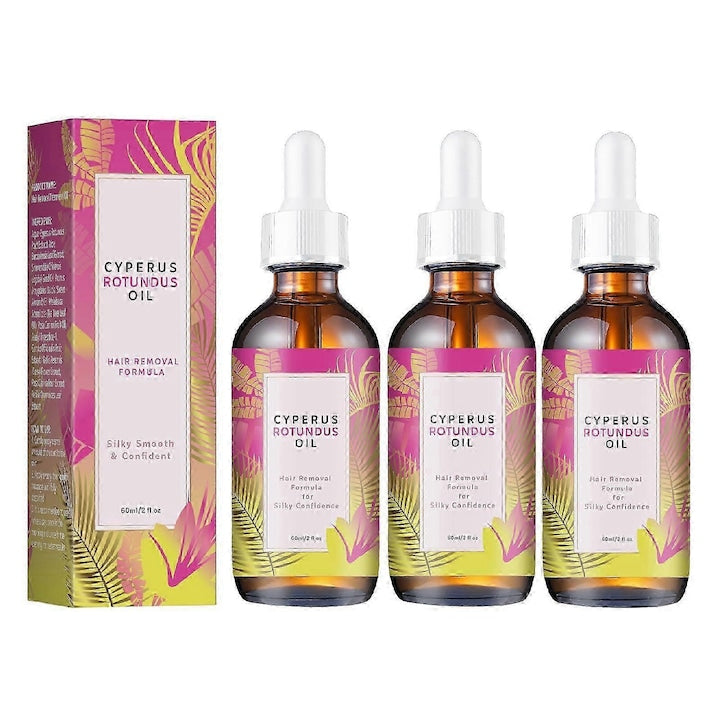 Ulei de Cyperus Rotundus 3x60ml Lotiune pentru indepartarea parului ingrediente naturale pentru piele neteda