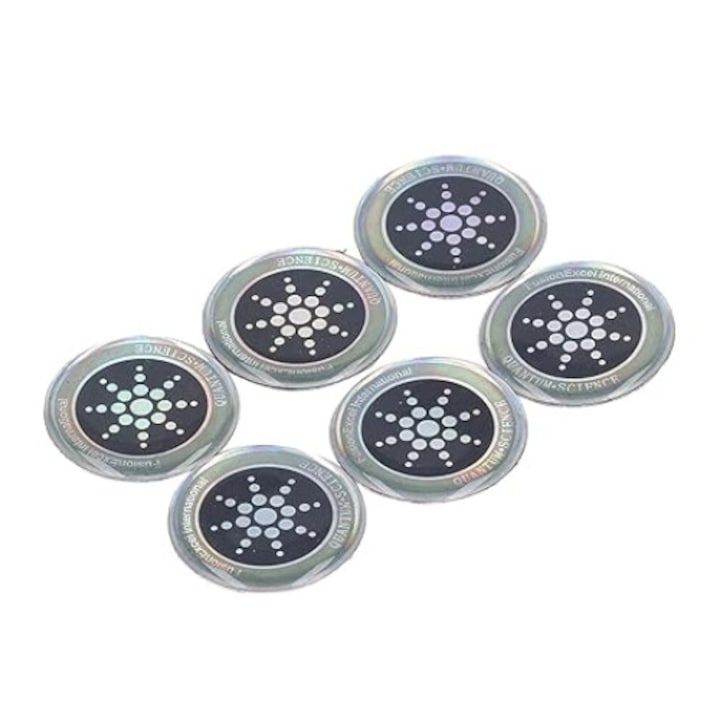 Set 6 Stickere antiradiatii JENUOS® rotund pentru protectie impotriva radiatiilor EMF emise de telefoane mobile tablete laptopuri