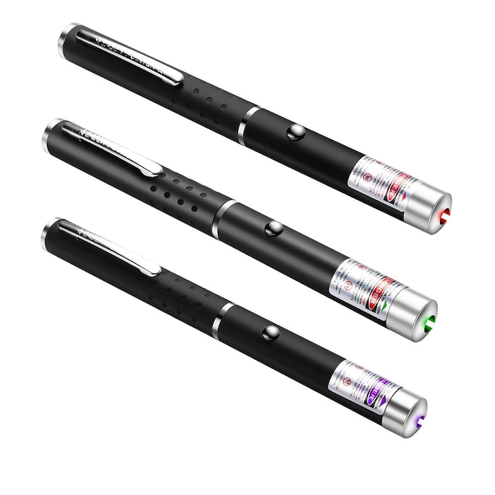Jucarie pentru pisici Laser Pointer 3 culori Lumina diferite Otel inoxidabil