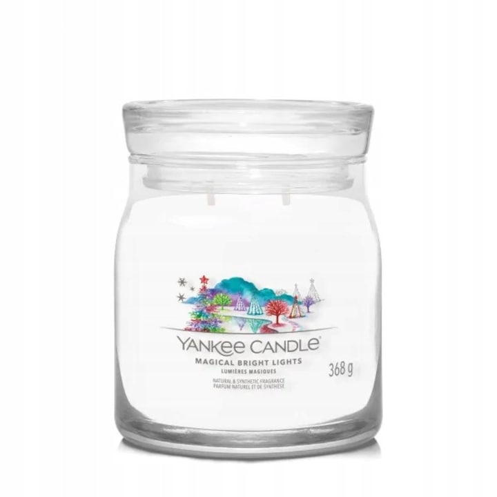 Lumanare parfumata Yankee Candle MAGICAL BRIGHT LIGHTS 368g aroma de para si menta 12x9cm