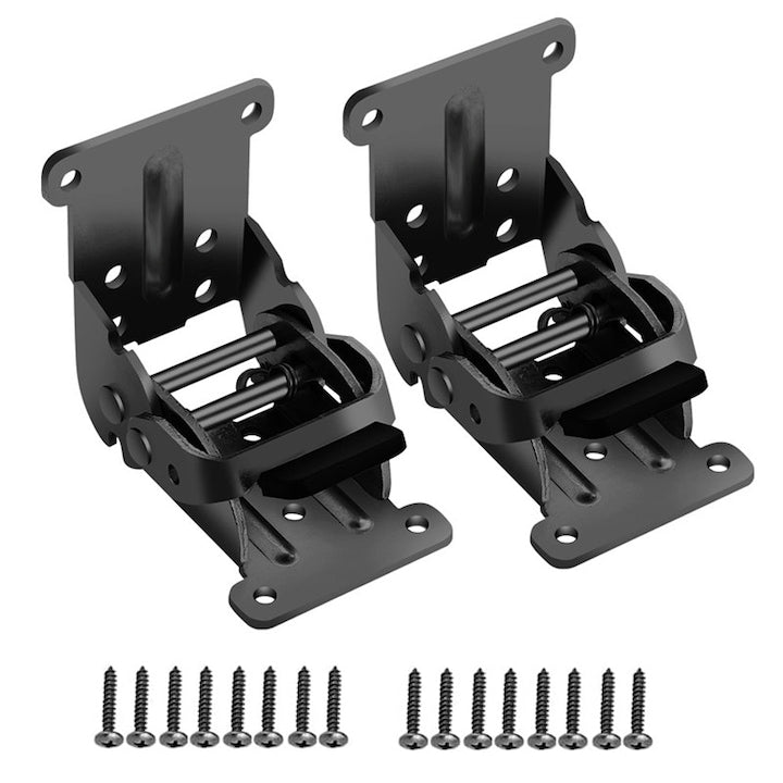 Set of 2 self-locking folding hinges, corrosion-resistant, 90/180, 7.2x6.6x5.3cm, black