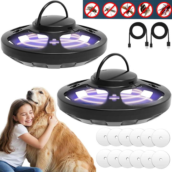 Set de capcane pentru purici si plosnite WALALLA 12 discuri adezive lumina LED in patru moduri potrivita pentru purici tantari si plosnite sigura si ecologica potrivita pentru dormitoare camere de zi bucatarii si animale de companie negru