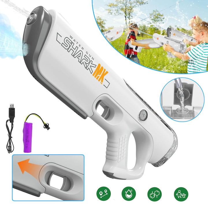 CHOOLY Electric Water Gun, 40, 3x17x5cm, Large Capacity, 8-10 Meter Range, White