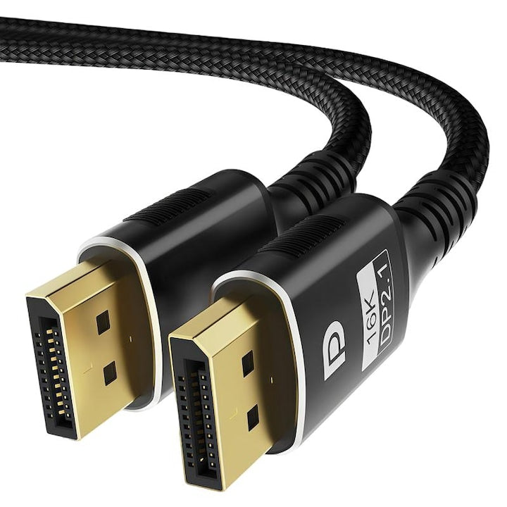 Cablu DisplayPort 2.1 80Gbps 16K/30Hz 8K/60Hz 4K/240Hz Dynamic HDR HDCP 2.3 3D Dynamic DSC 1.2a 2 metri
