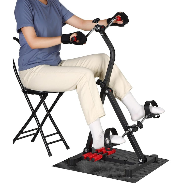 2-in-1 Rehabilitation Exercise Bike for Arms and Legs, Adjustable Resistance
