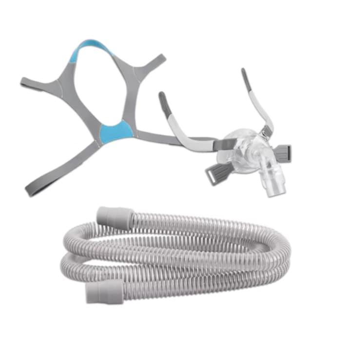 Masca nazala CPAP silicon cu banda si furtun 1.8m confort marime universala