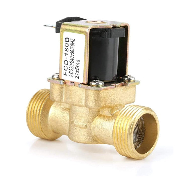 Vana solenoid electrica Rqiurpn 220V 3/4 inch Din alama Design impermeabil Instalare usoara Multicolor
