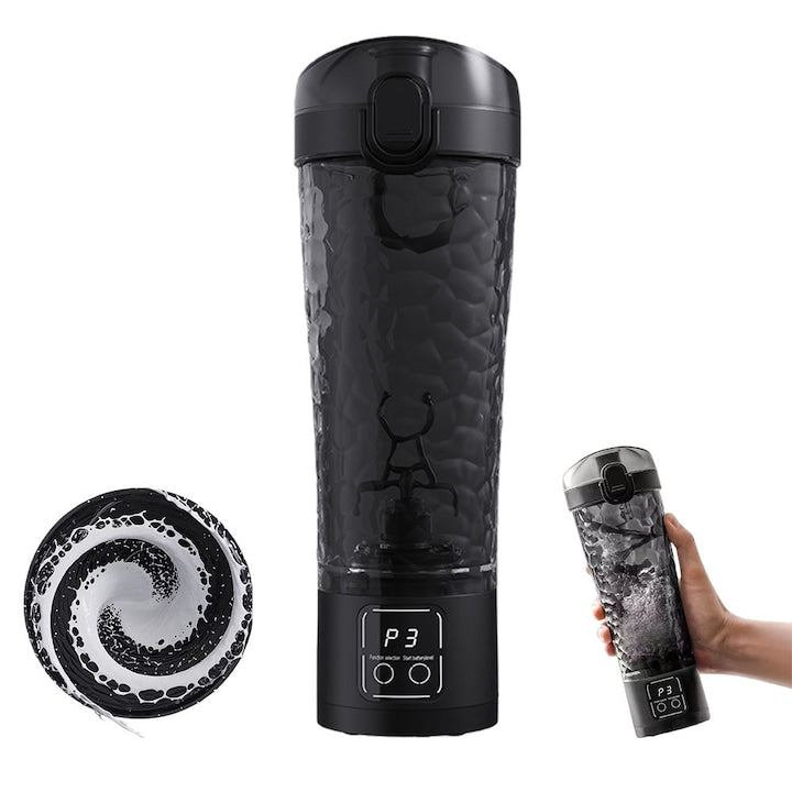 Portable Electric Shaker 700ml - Fast Mixing 15000rpm 2000mAh USB Battery Dual Modes for Protein/Fitness/Coffee Black and White IPX5