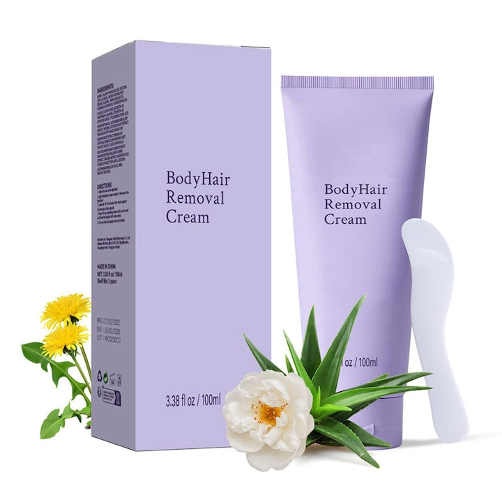 Crema depilatoare hidratanta delicata si nedureroasa contine aloe vera potrivita pentru fata/picioare/brate/axile/abdomen/linia bikini potrivita pentru pielea sensibila 100ml