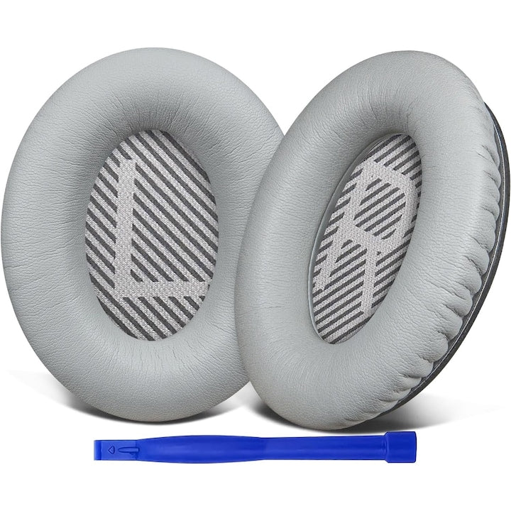 Set de 2 bureti pentru casti Bose QuietComfort 35 35 II Over-Ear cu spuma cu memorie gri include unelte montaj/demontaj