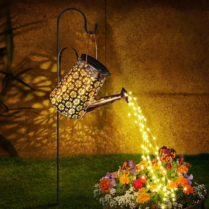 Luminile solare pentru udare a plantelor Wacorresi 90 LED-uri metal retro impermeabile cu suport pentru decorare gradina patio curte