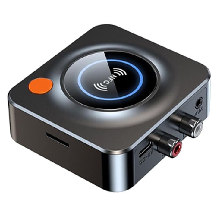Bluetooth Audio Receiver Adapter 3 in 1 Duueyct Bluetooth 5.4 AUX/RCA/NFC TF Slot 3.5 mm Jack For Headphones Car Audio System Home Cinema Black
