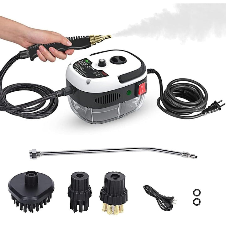 Aparat de curățat cu abur CHOOLY 2500W 3 capete de perie alb 19x15x13cm