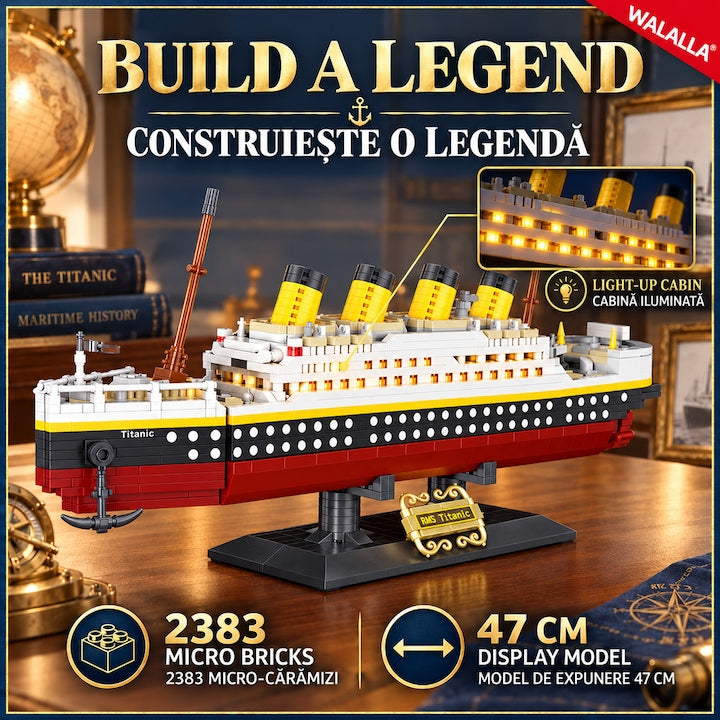 Titanic Building Set 2383PCS WALALLA 3D for Adults and Kids, Building Blocks Toys, Mini Bricks Birthday Toy for Adults and Kids