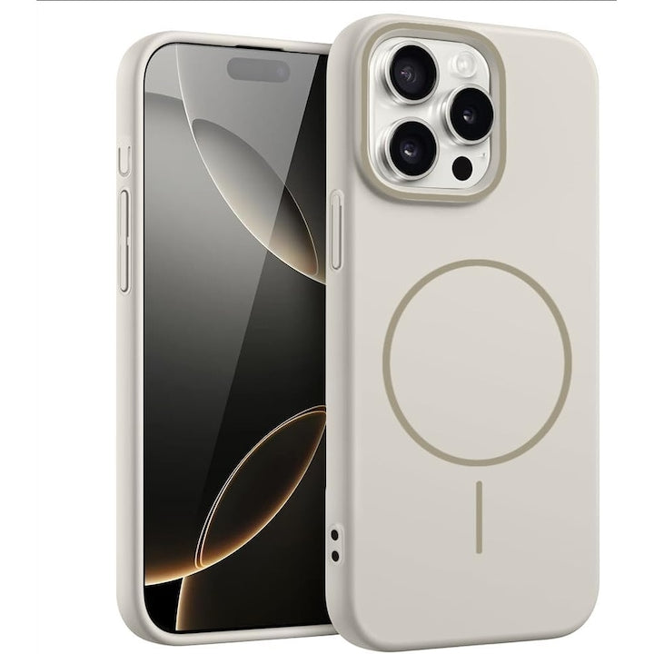 Set of 2 Magnetic Cases for iPhone 14 Pro Max Shockproof Protection White TPU